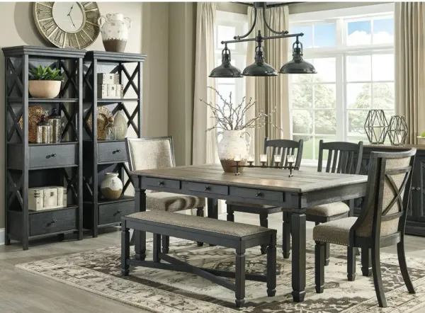 Vail 6-pc. Dining Set w/ Bench and Upholstered Chairs