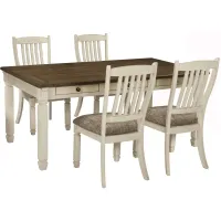 Aspen 5-pc. Dining Set in Light Brown / Antique White by Ashley Furniture
