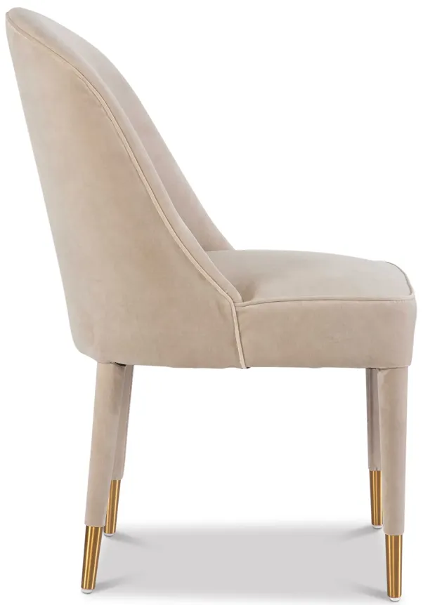 Brie Champagne Armless Chair