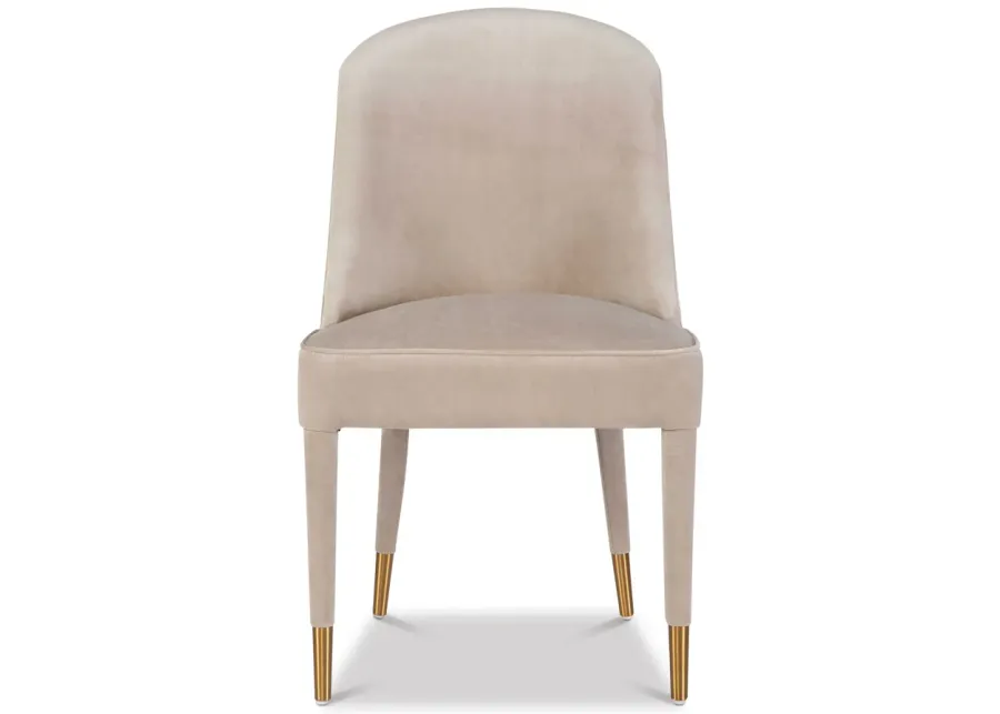 Brie Champagne Armless Chair