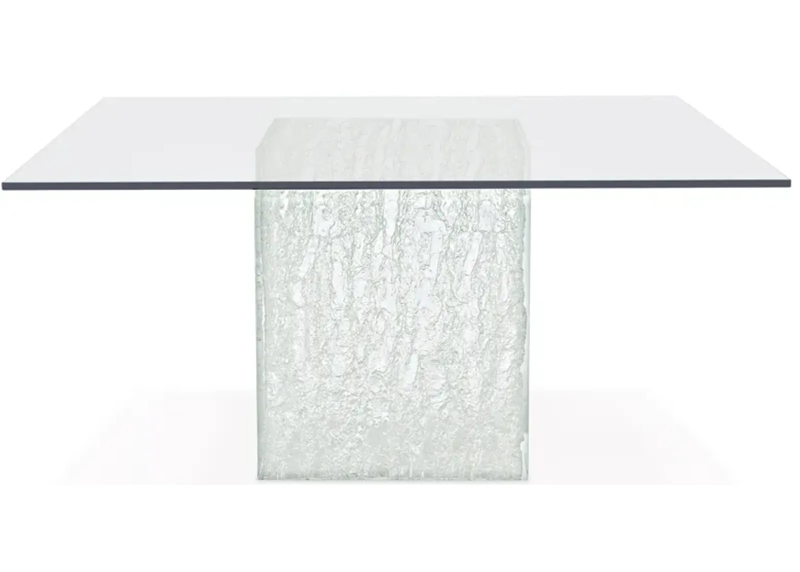 Arctic Square Dining Table with Glass Top