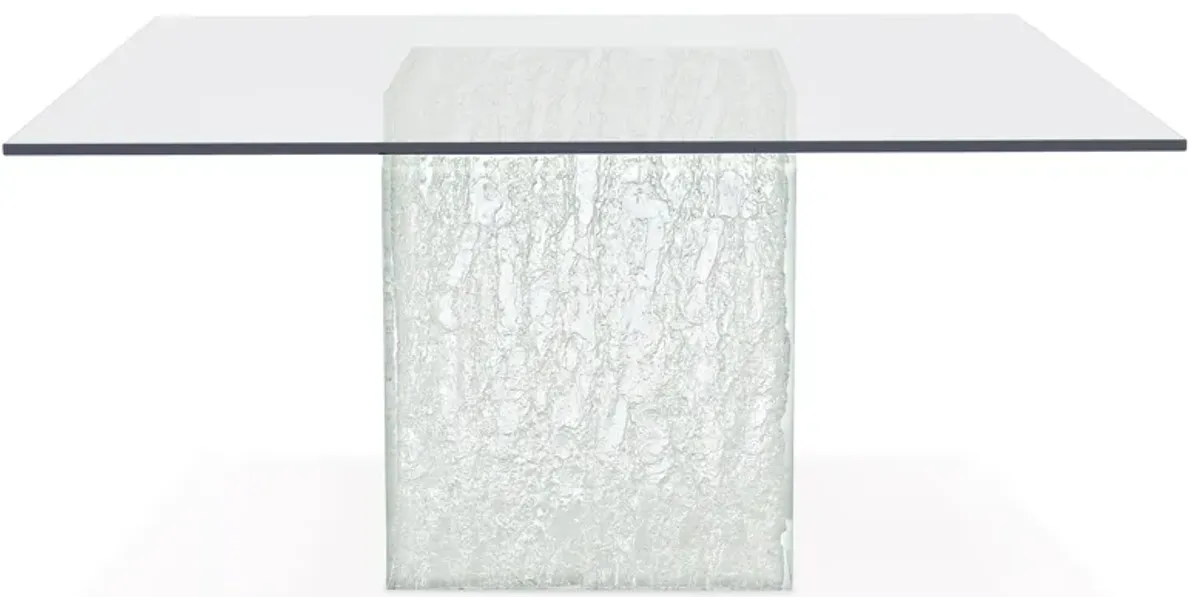 Arctic Square Dining Table with Glass Top