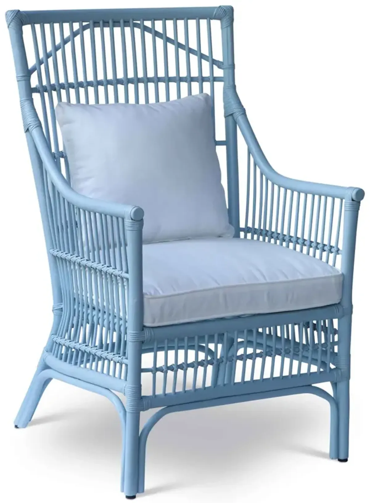 Winston II Rattan Arm Chair - Blue