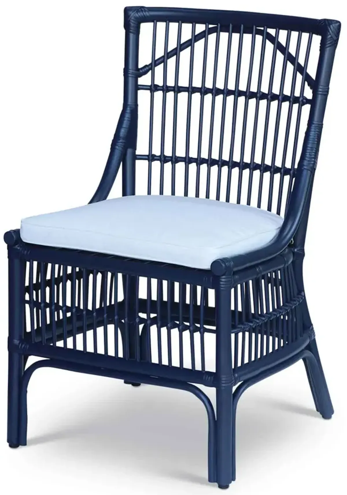 Winston II Rattan Side Chair - Navy