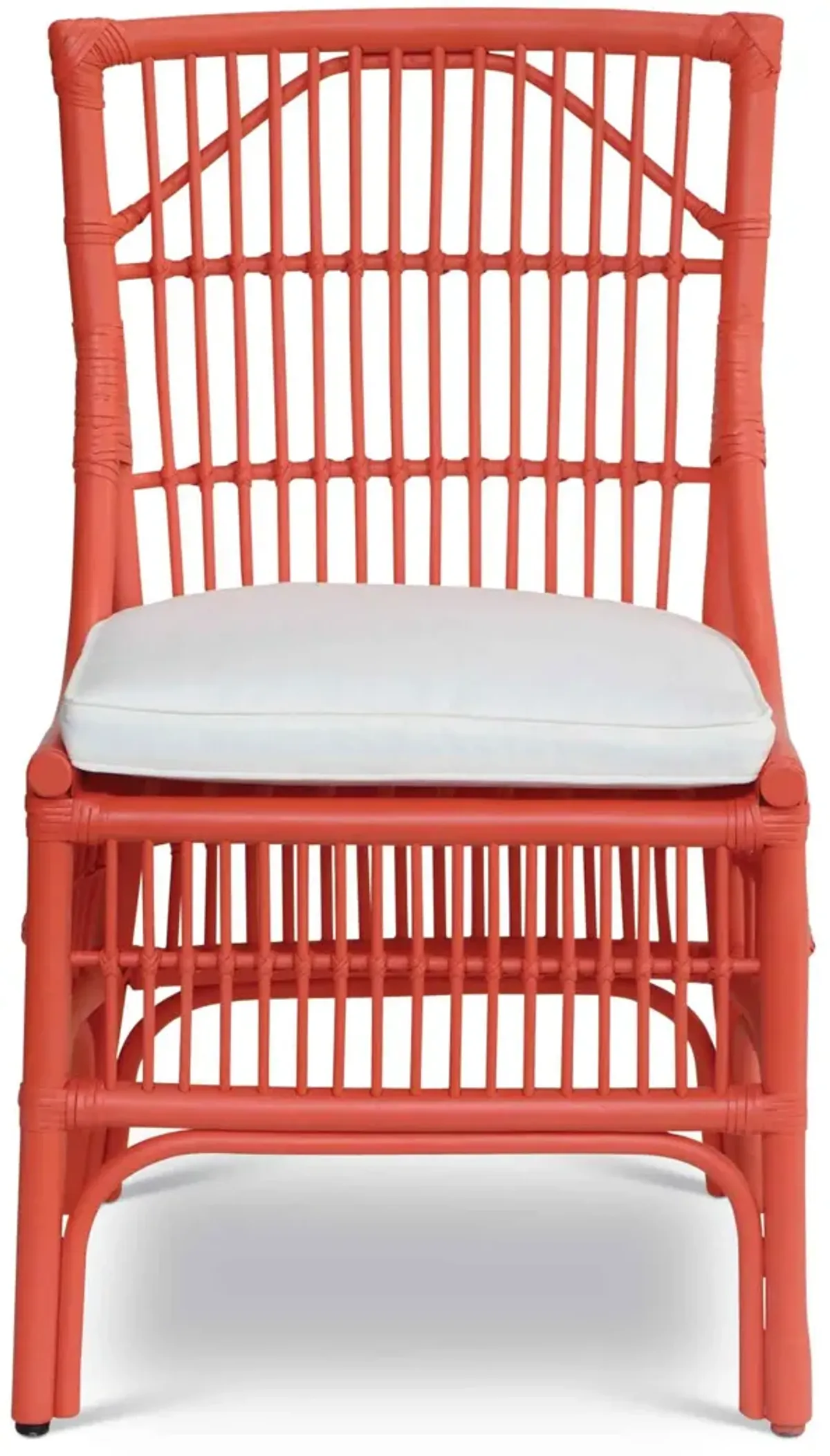Winston II Rattan Side Chair - Coral