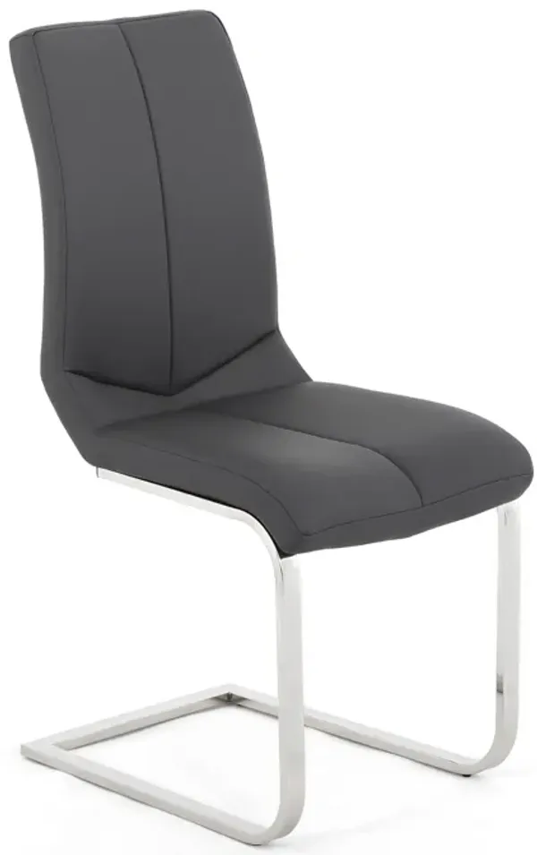Domino Armless Leather Dining Chair