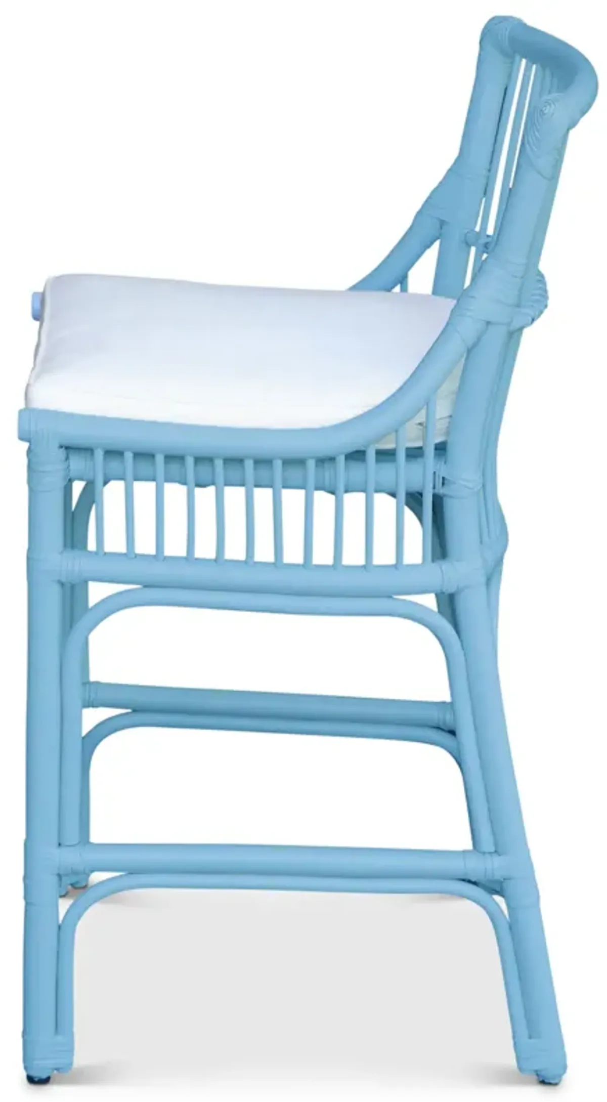 Winston II Rattan Counter Stool - Blue