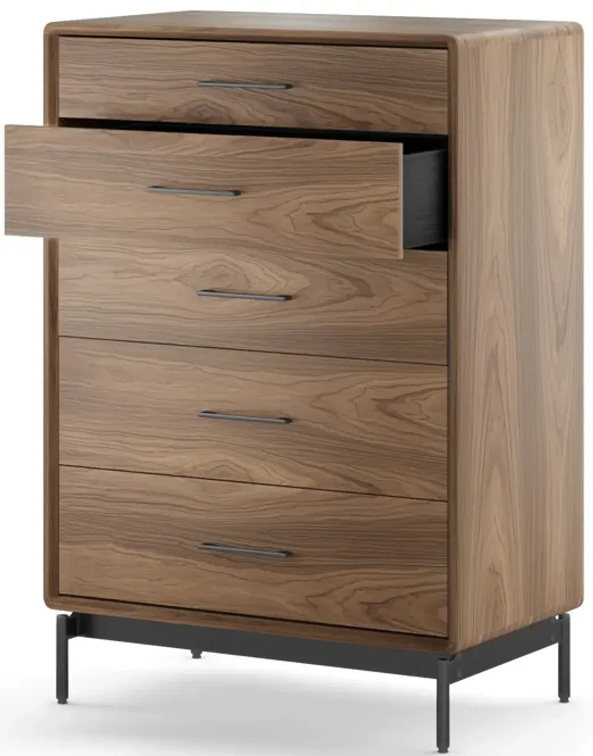 Linq 5 Drawer Chest - Natural Walnut