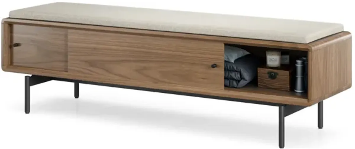 Linq Storage Bench - Natural Walnut/Almond