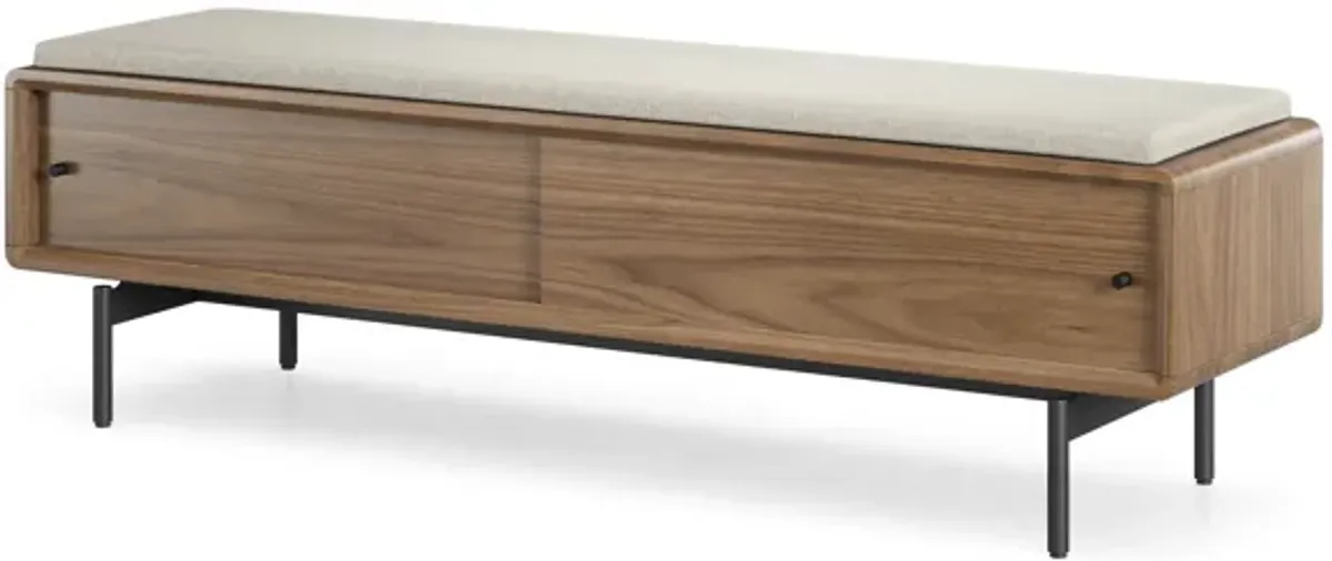 Linq Storage Bench - Natural Walnut/Almond