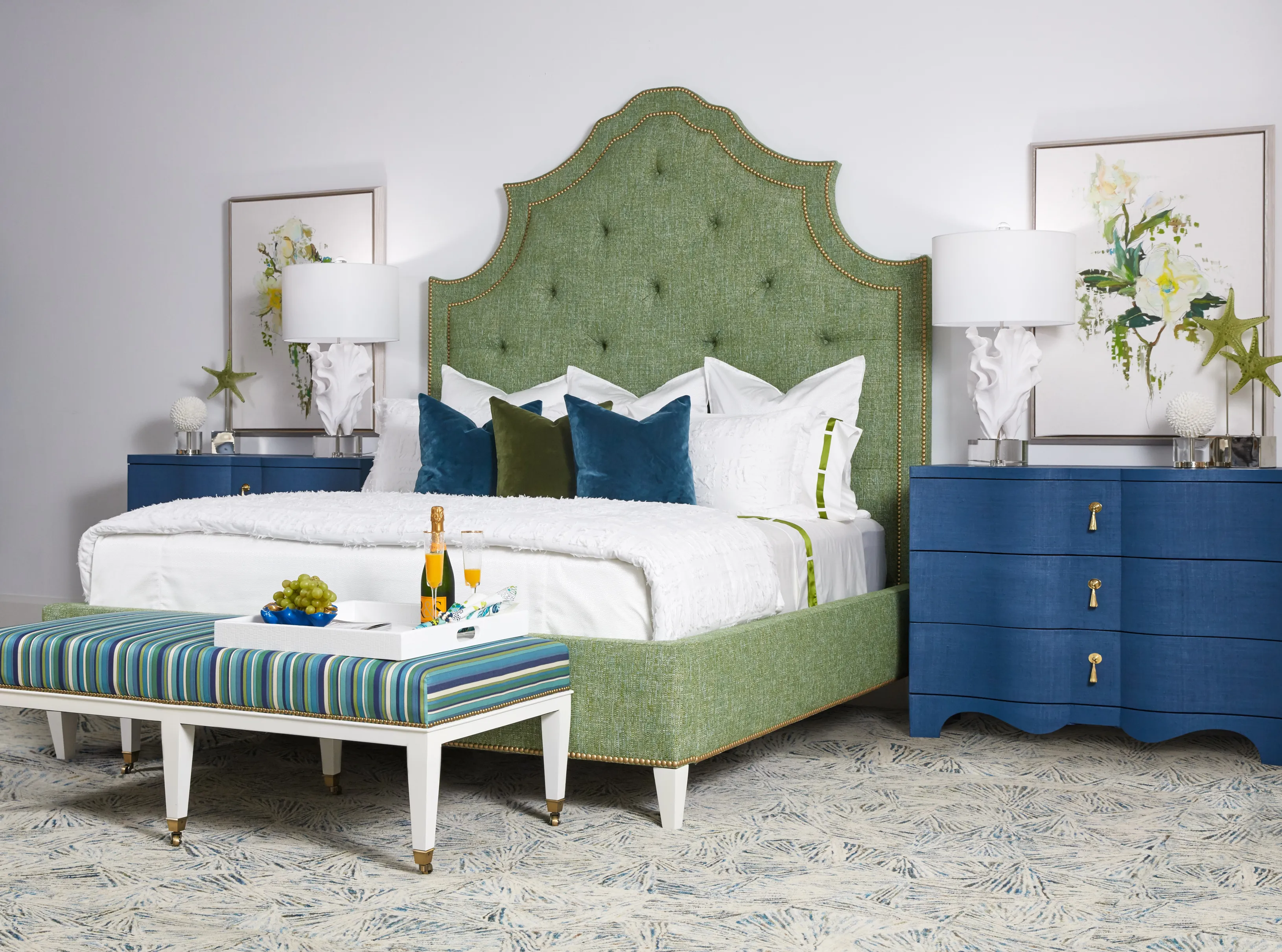 Bethesda King Bed - Baja Green