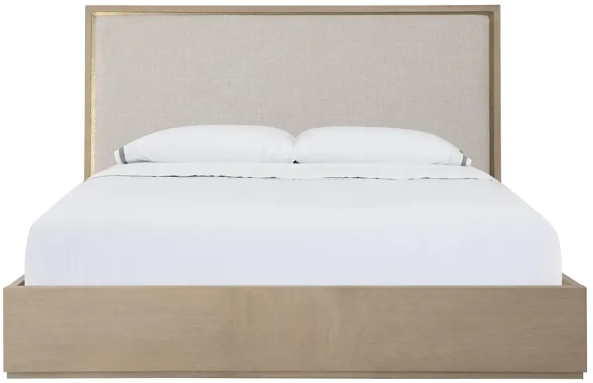 Carino King Upholstered Bed - Sand Cerused