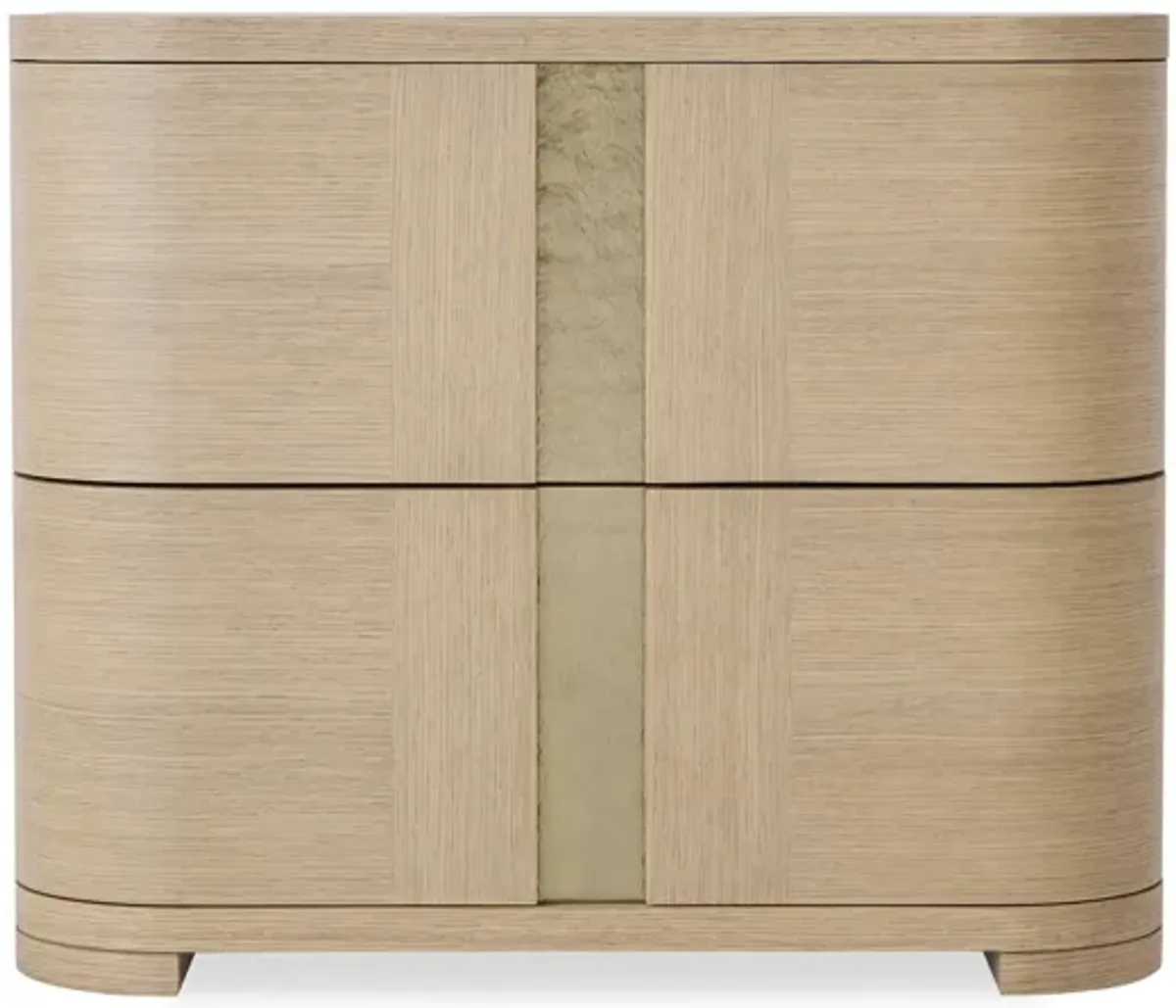 Carino Two Drawer Nightstand - Sand Cerused