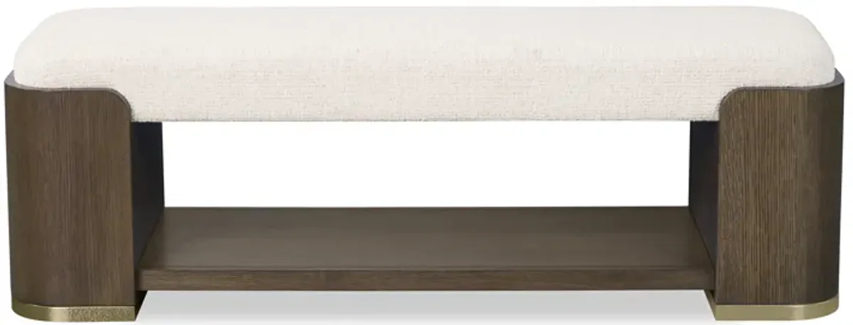Carino Upholstered Bench - Cocoa