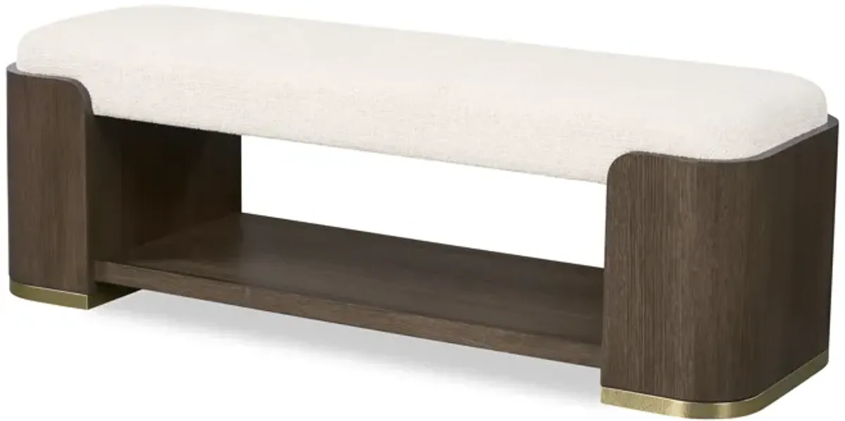 Carino Upholstered Bench - Cocoa