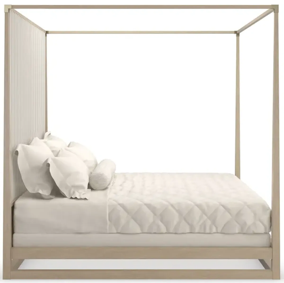 Pinstripe Light Canopy King Bed