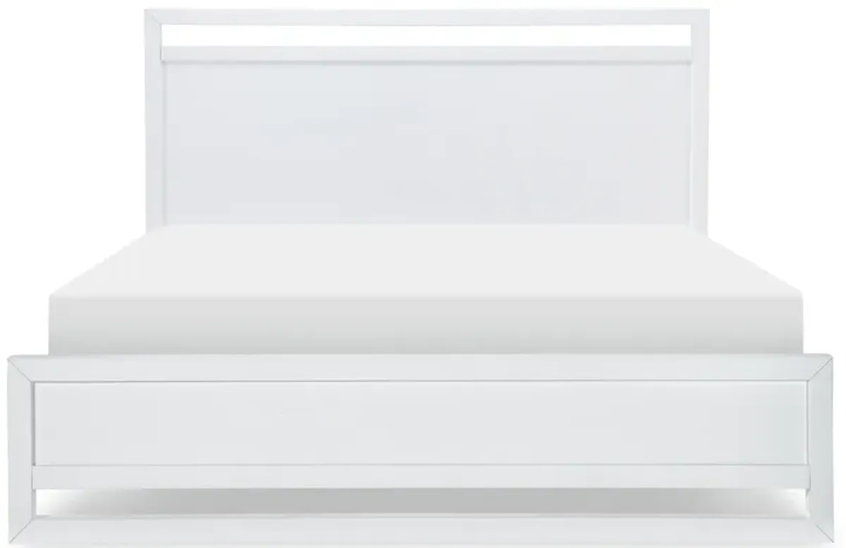 Siesta Key Queen Panel Bed - Polar White