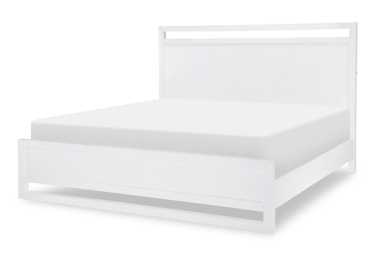 Siesta Key Queen Panel Bed - Polar White