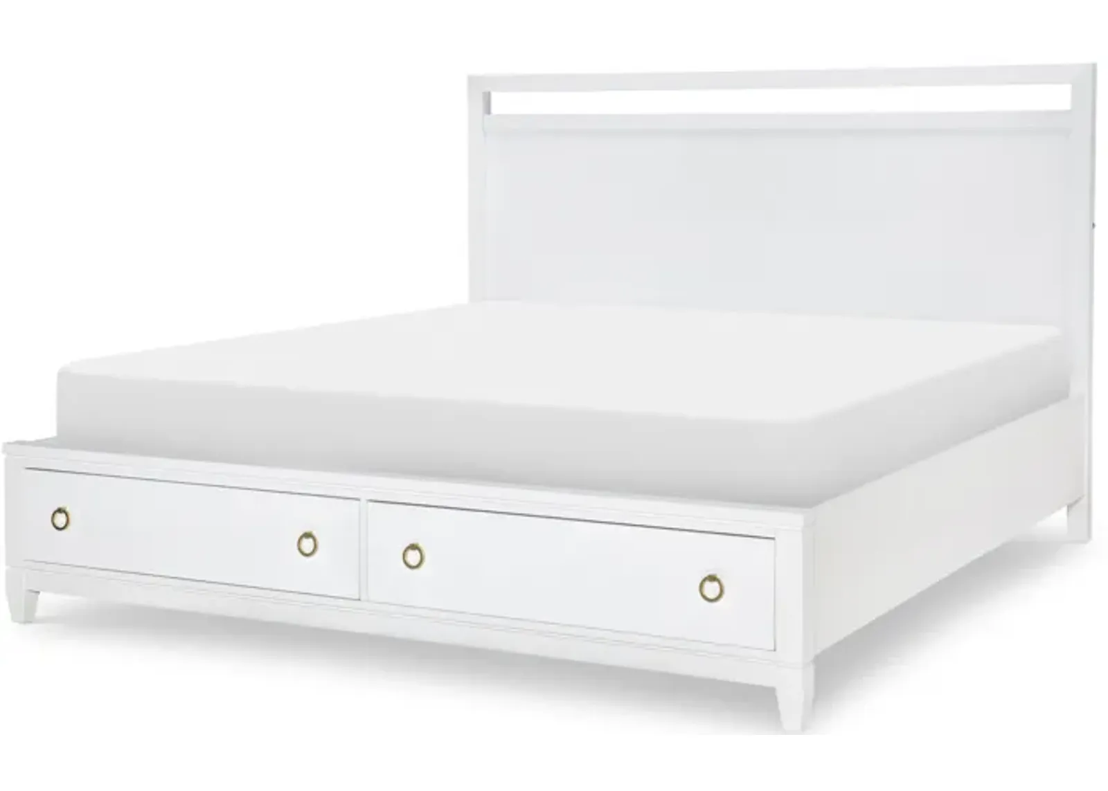 Siesta Key King Storage Bed - Polar White