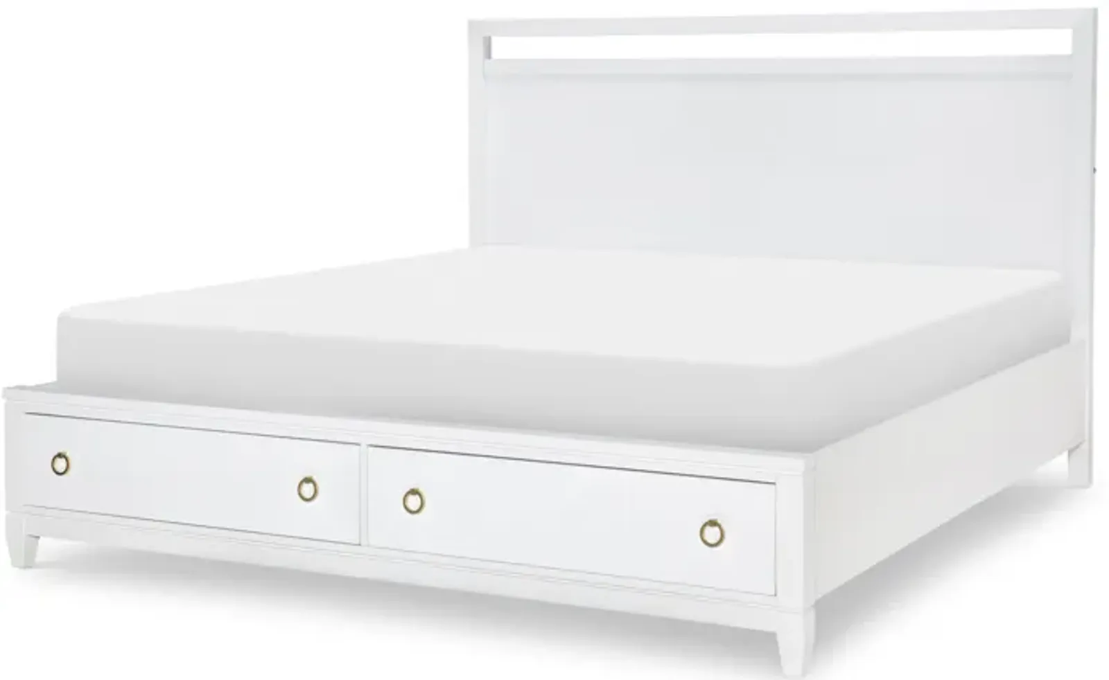 Siesta Key Queen Storage Bed - Polar White