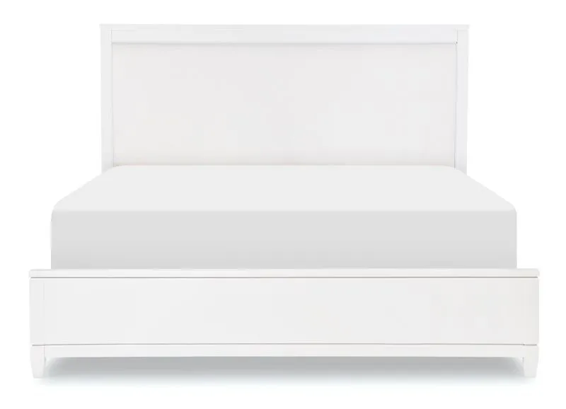 Siesta Key Upholstered King Bed - Polar White