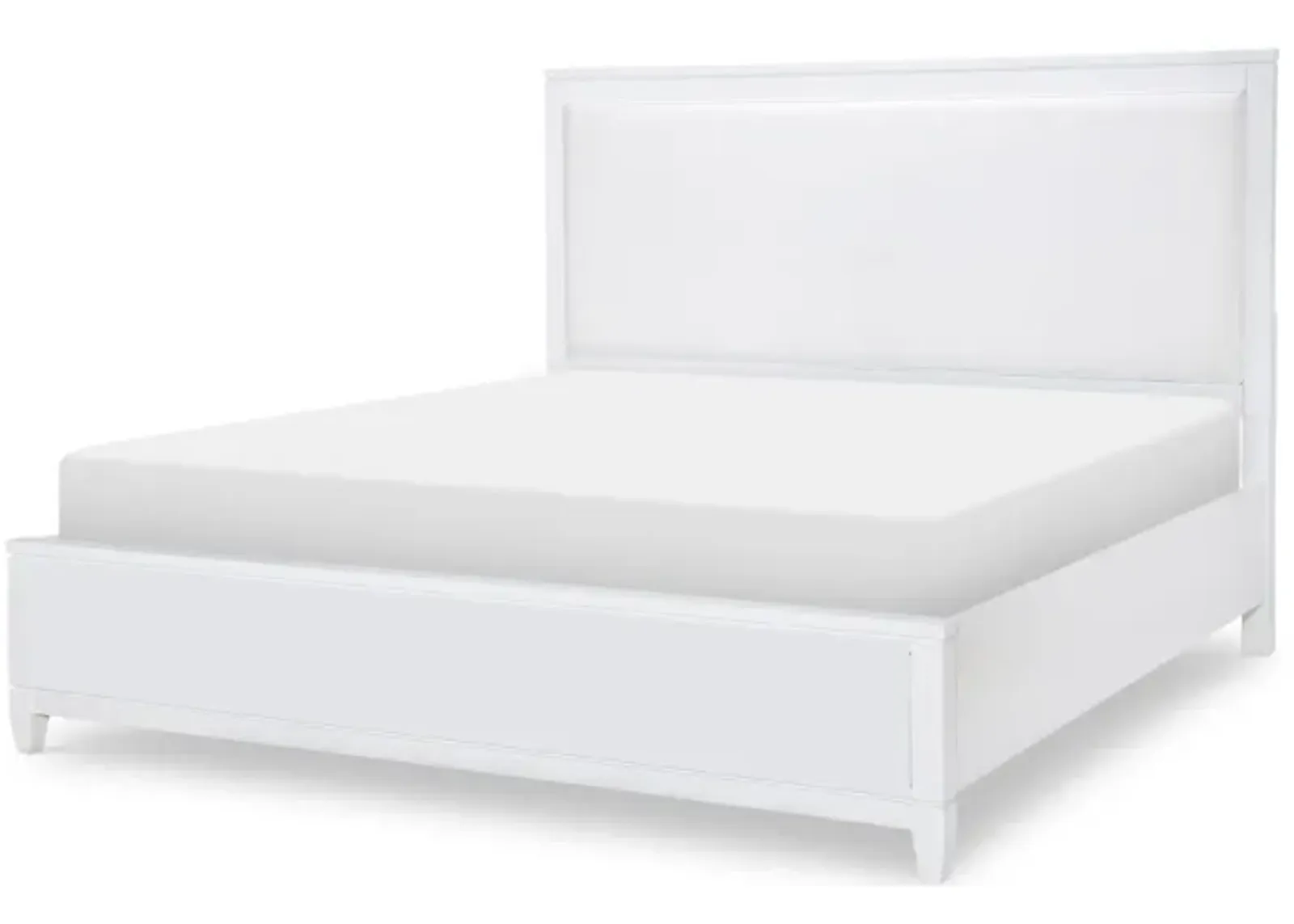 Siesta Key Upholstered King Bed - Polar White