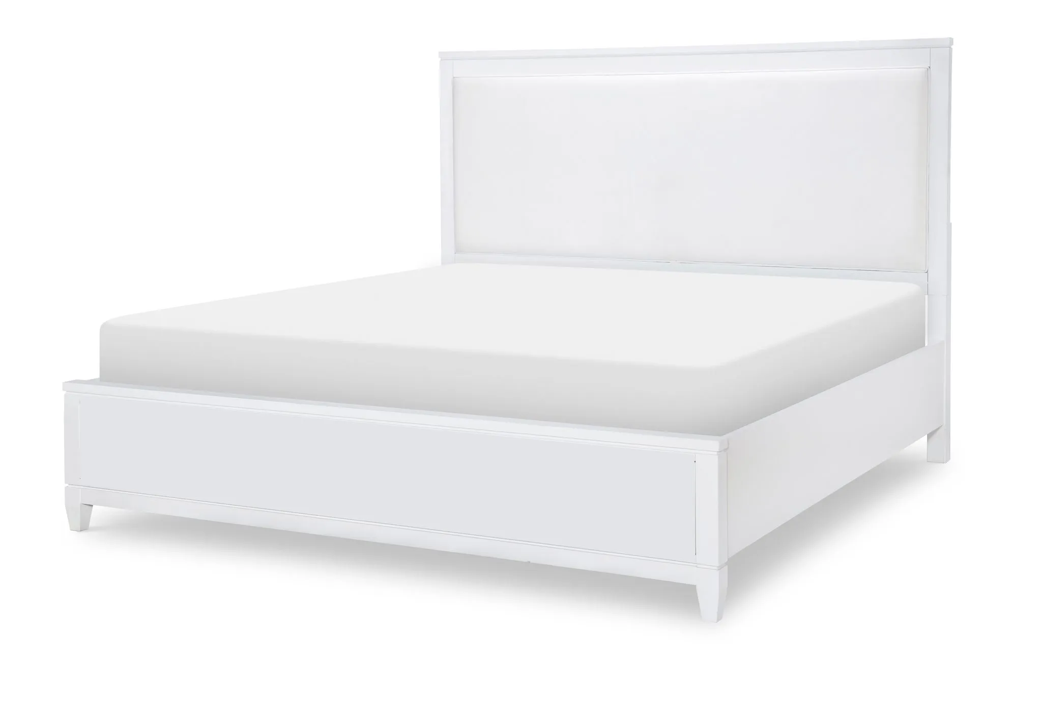 Siesta Key Upholstered King Bed - Polar White