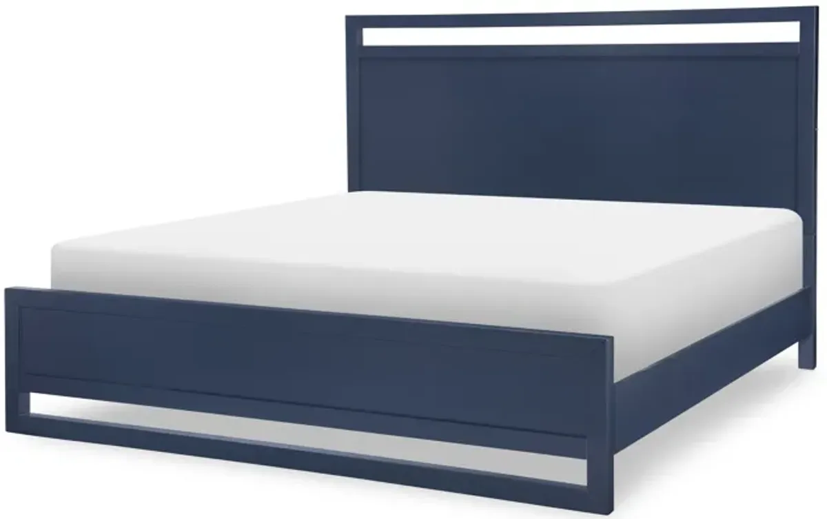 Siesta Key Queen Panel Bed - Navy Blue