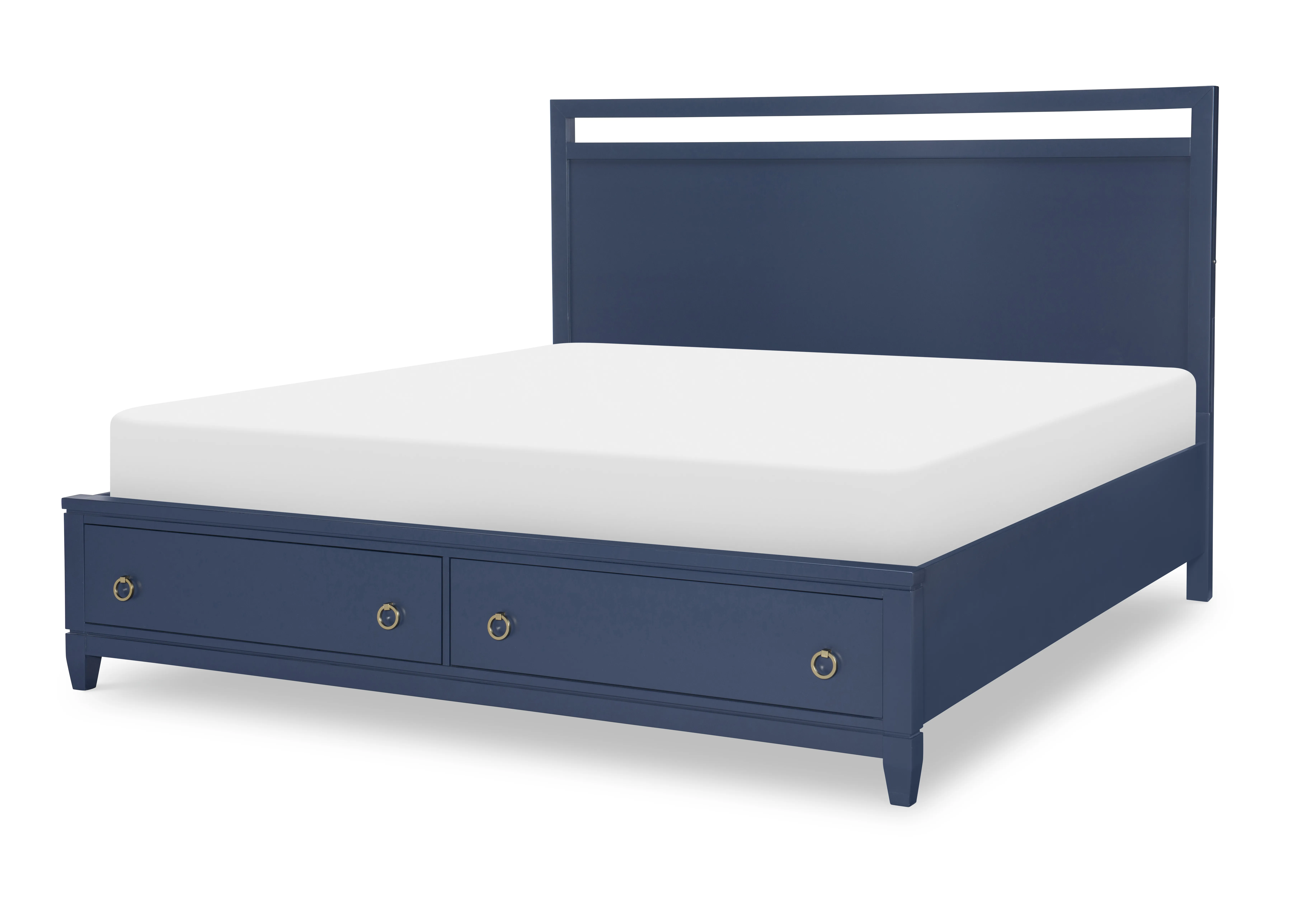 Siesta Key Queen Storage Bed - Navy Blue