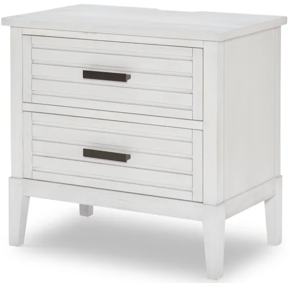 Egret Nightstand - Sand Dollar White