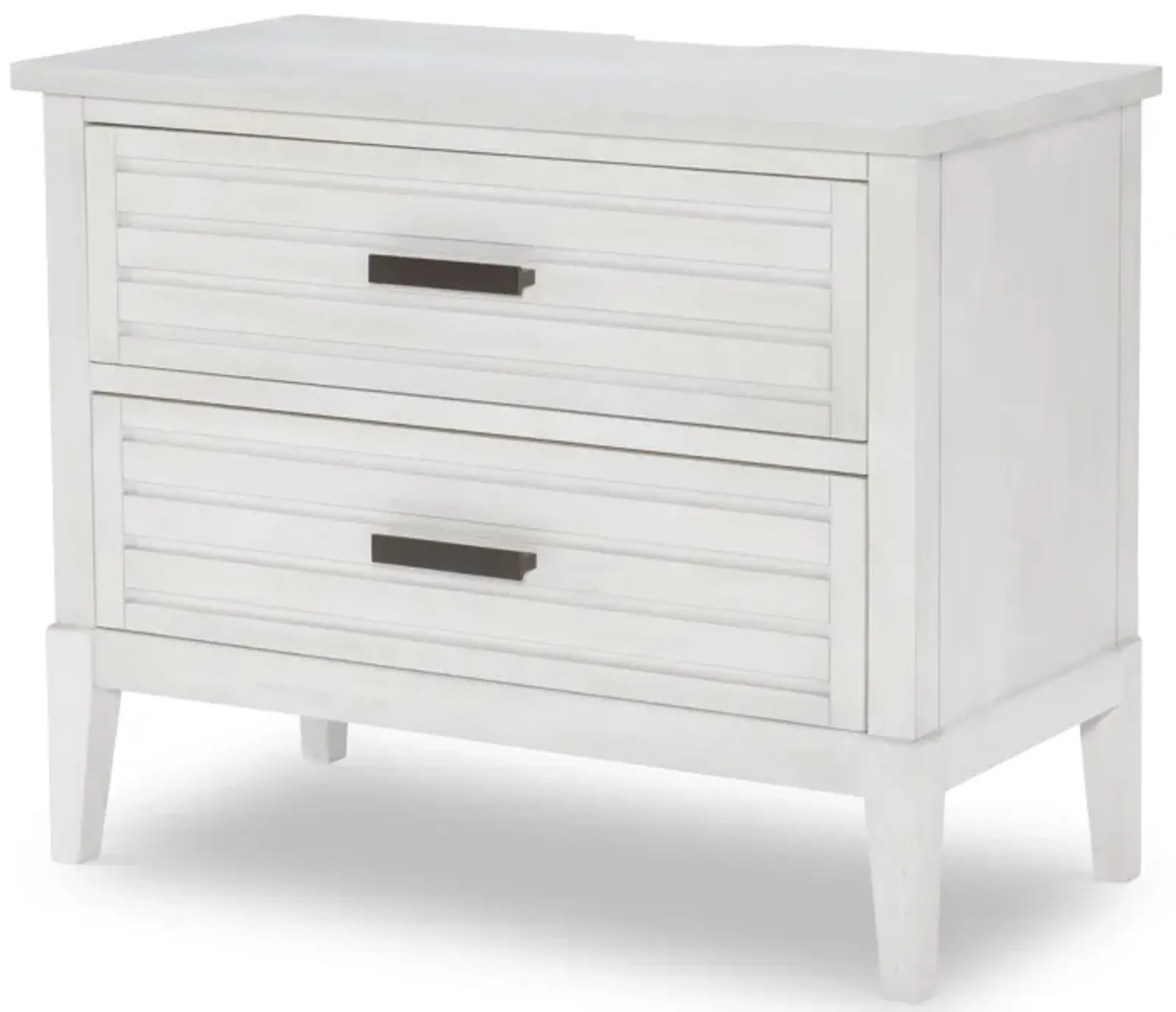 Egret Large Nightstand - Sand Dollar White