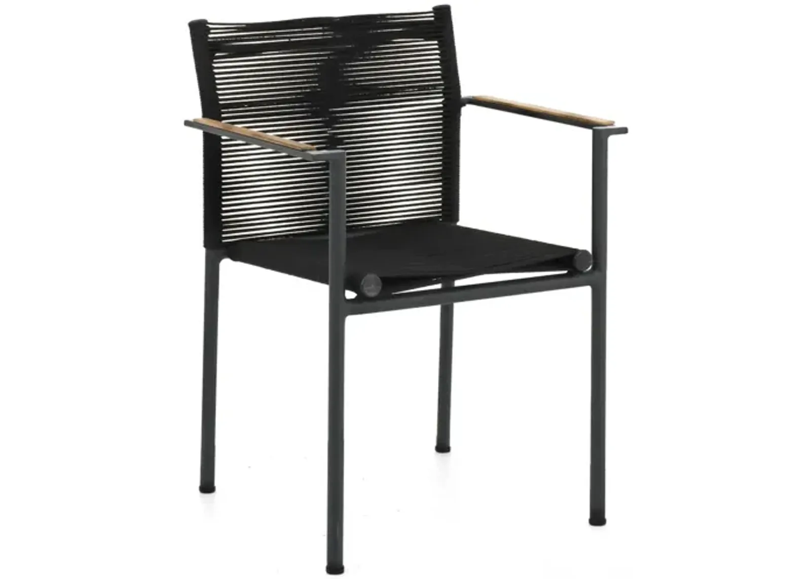 Julian Stackable Arm Chair - Black