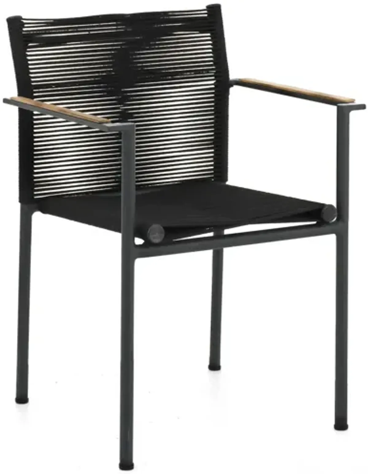 Julian Stackable Arm Chair - Black