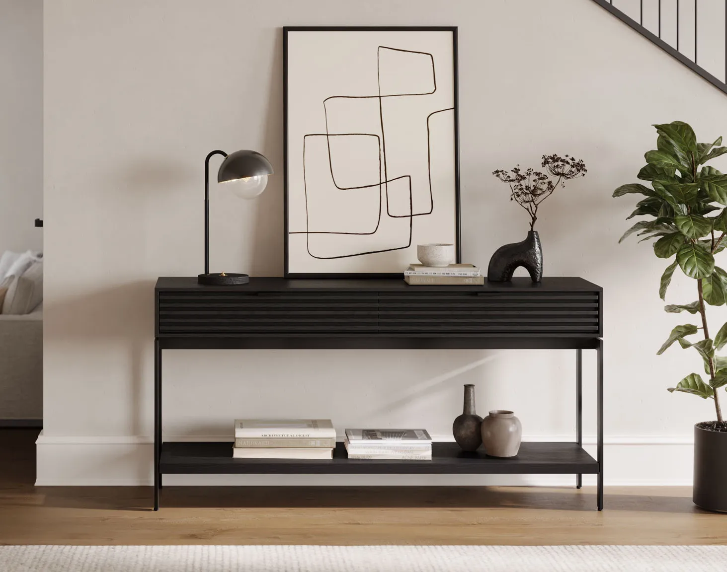 Cora Console Table - Ebonized Ash