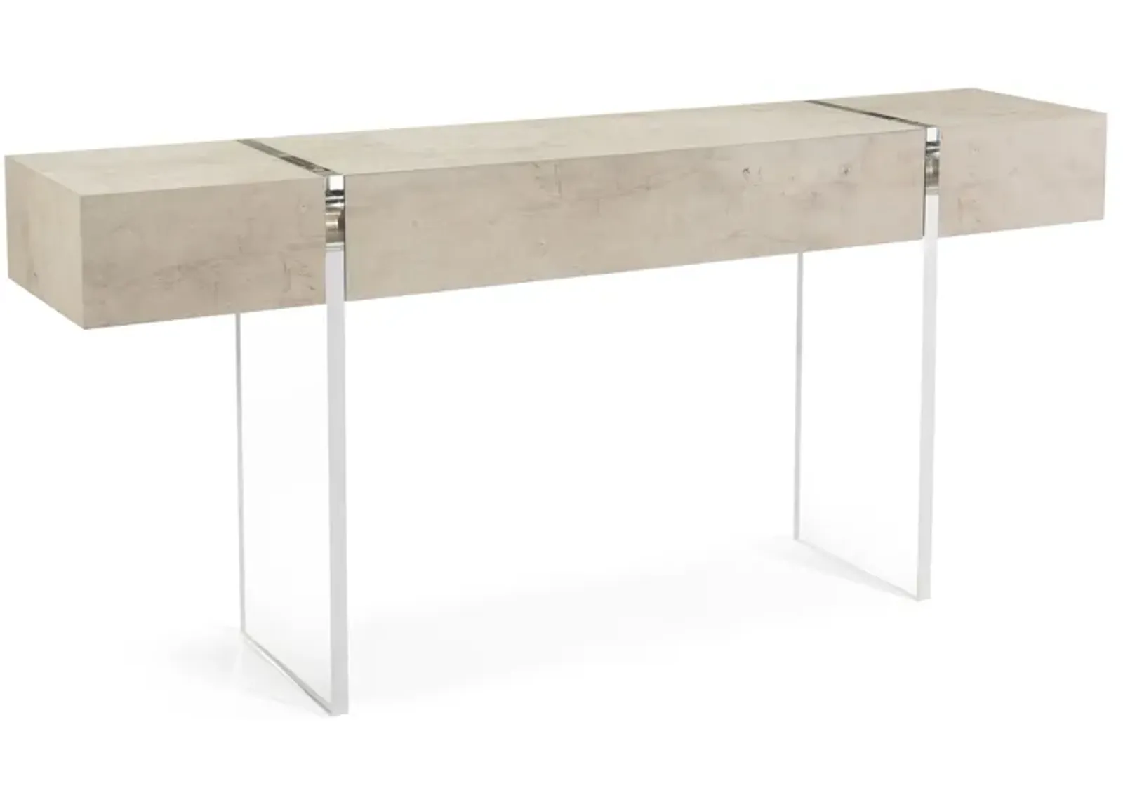 Tiza Gesso and Acrylic Console Table