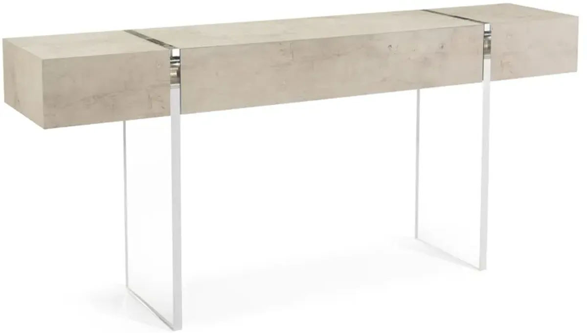 Tiza Gesso and Acrylic Console Table