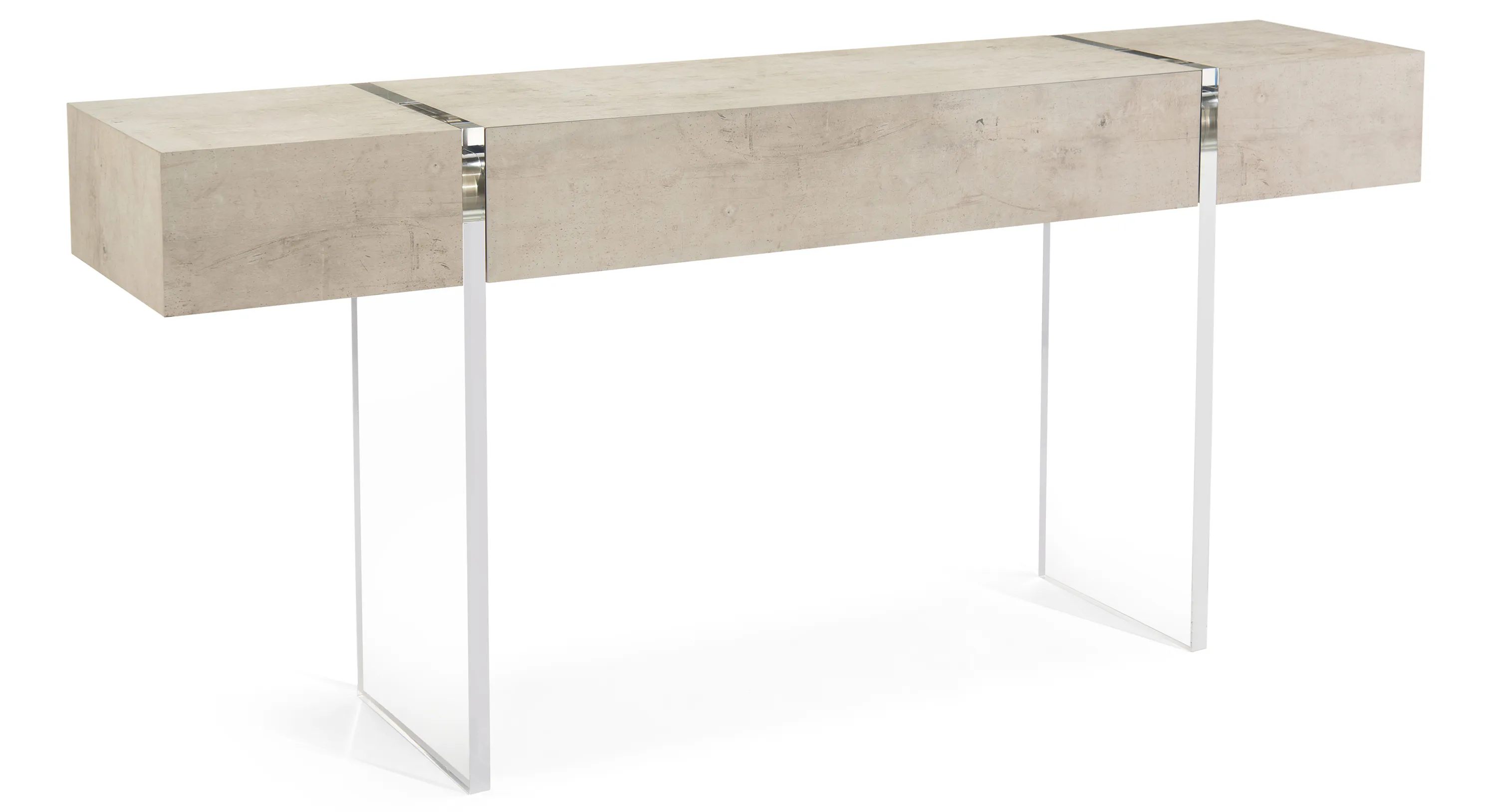 Tiza Gesso and Acrylic Console Table