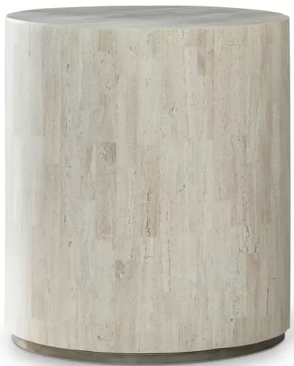 Cassio Round Drum End Table