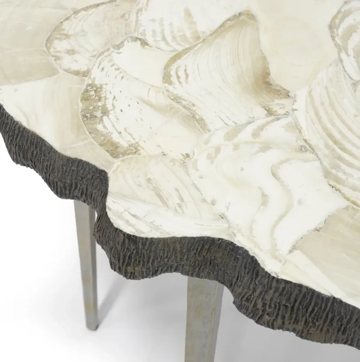 Chloe Fossilized Clam Console Table