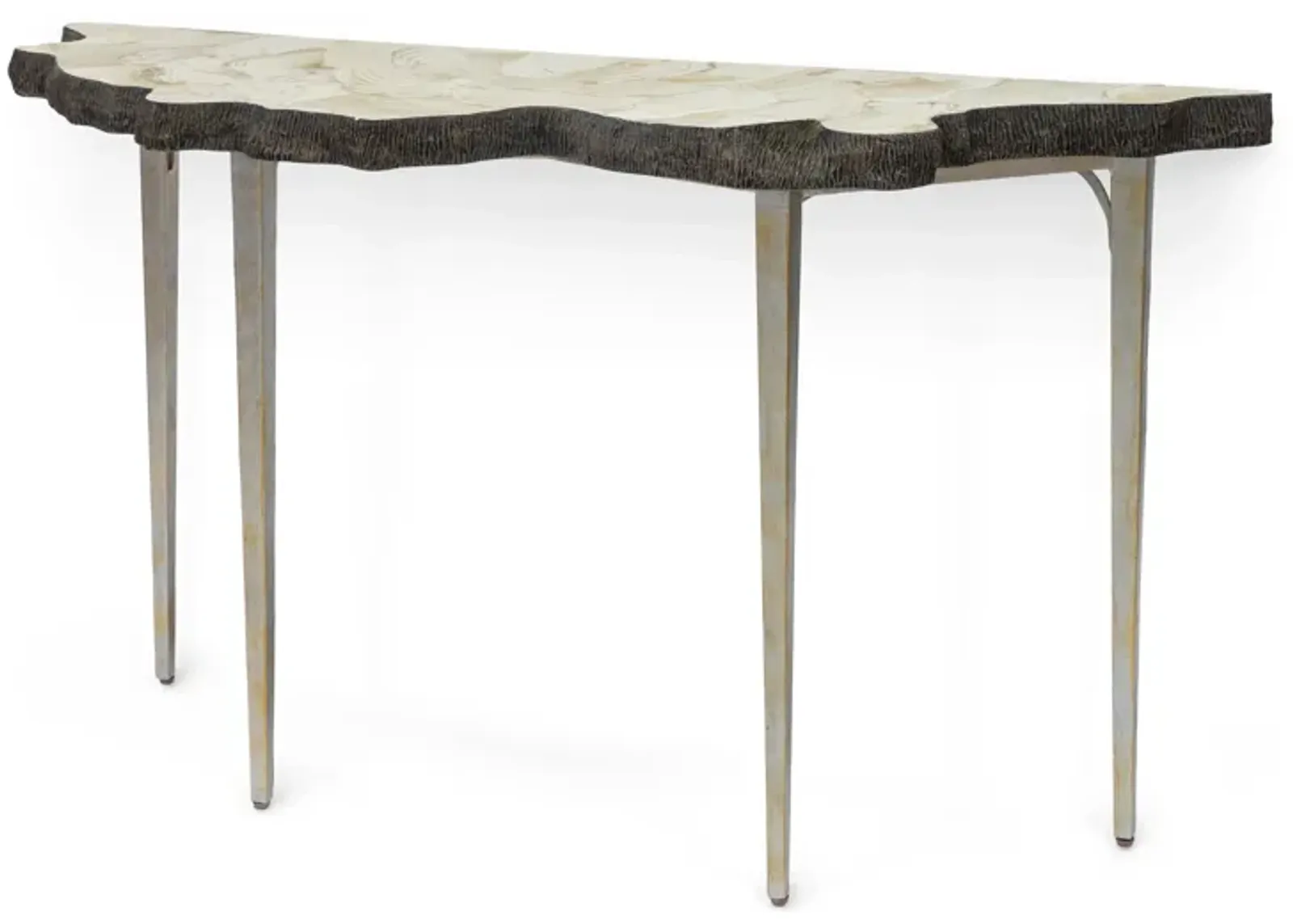 Chloe Fossilized Clam Console Table