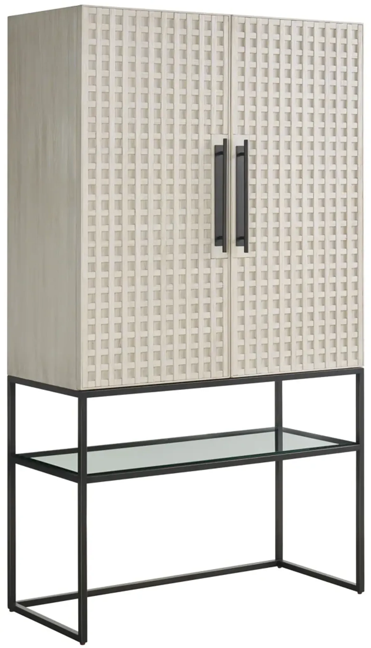 River Rock Lattice Bar Cabinet