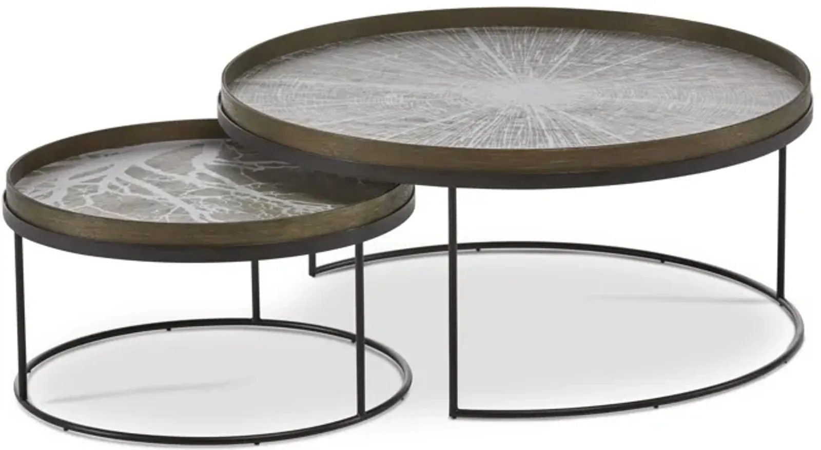 Set of Two Round Tray Tables