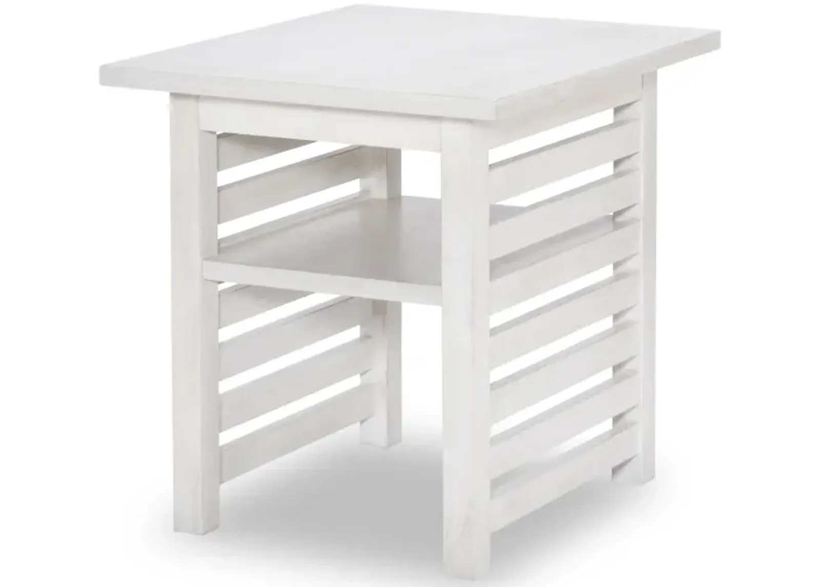 Egret End Table - Sand Dollar White