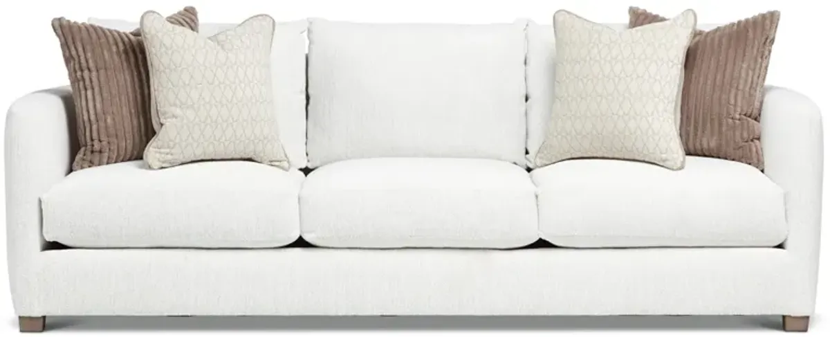 Beachside Walk White Denim Slipcover Sofa by Rooms To Go | Furniture.com