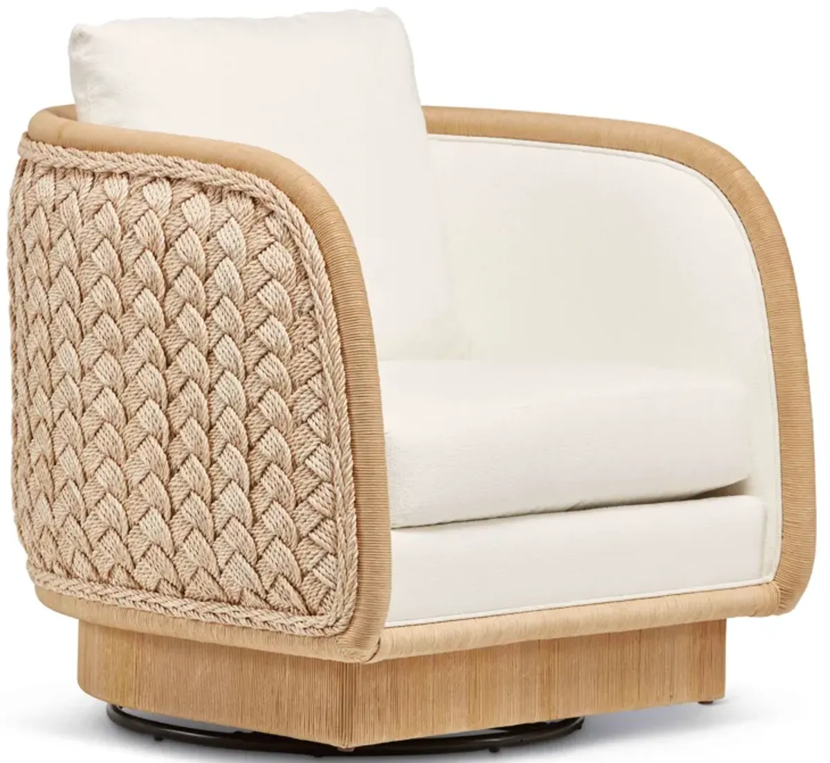 Coastal Braided Swivel Chair