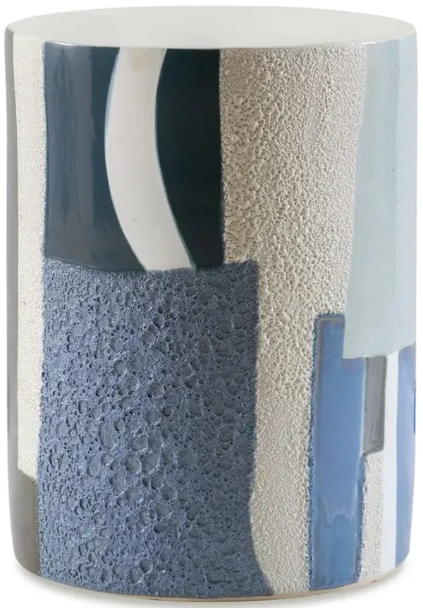 Graph Garden Stool - Blue