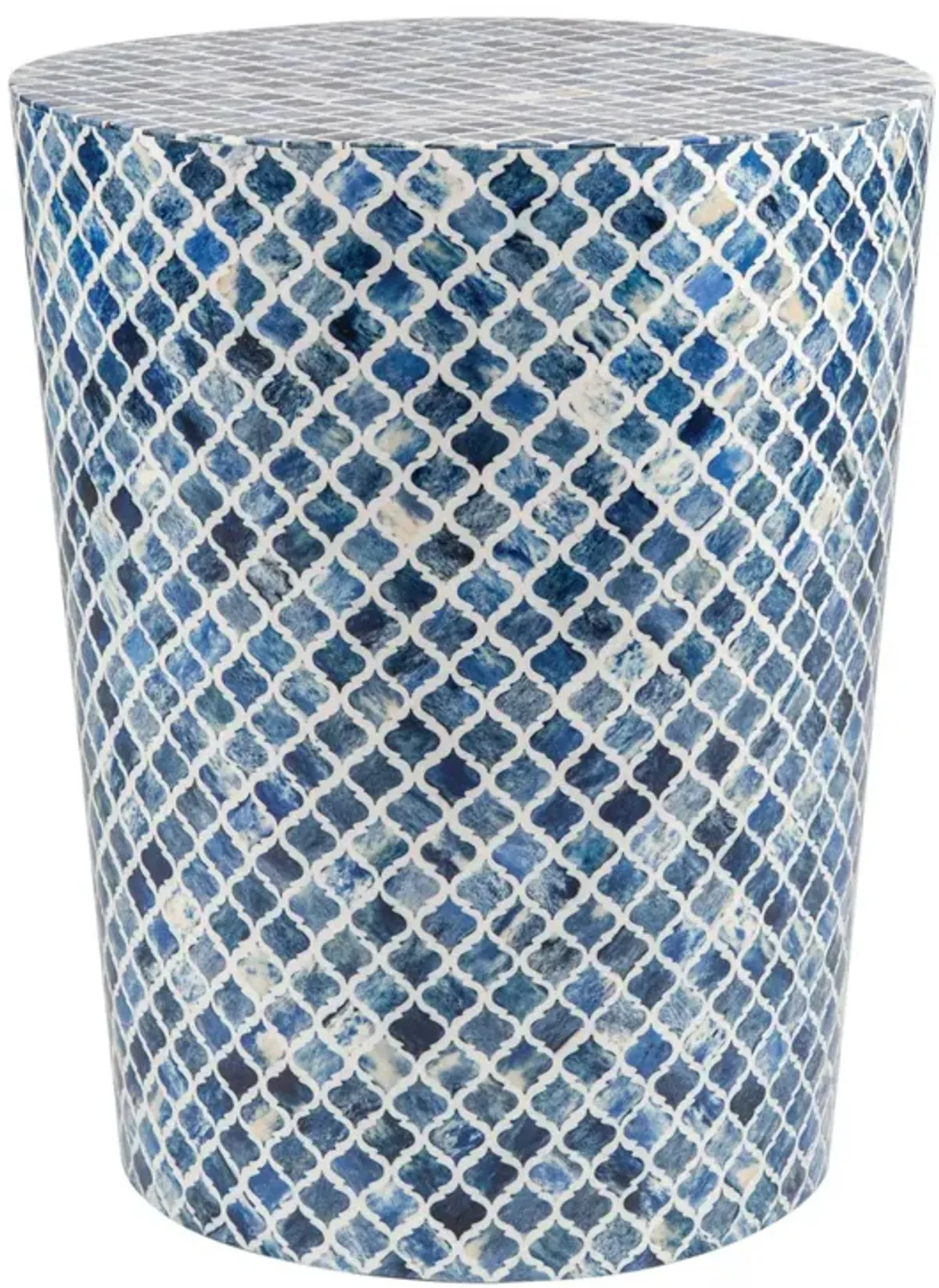 Round Inlay Bone & Wood Table