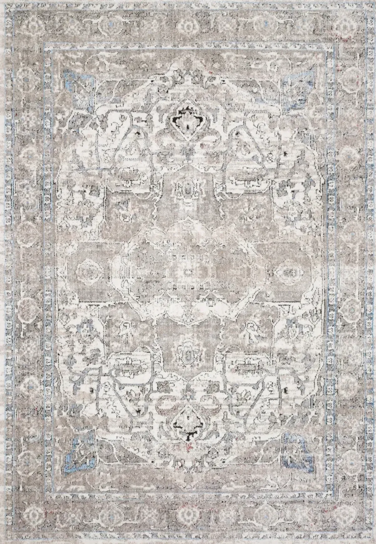 7'10"X10'6" Dante Ivory/Stone Rug