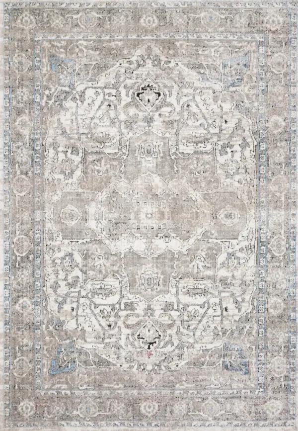 7'10"X10'6" Dante Ivory/Stone Rug