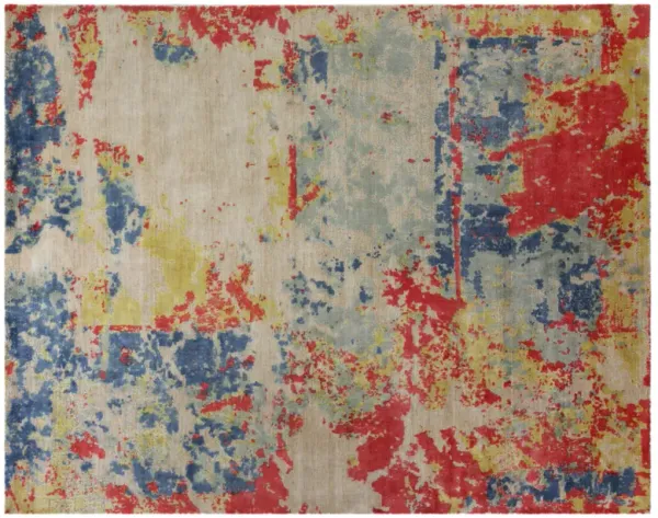 8' X 10' Blue Hand Made Rug